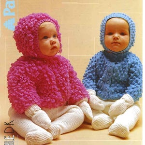 Unisex Baby Jackets DK PDF Knitting Pattern image 1