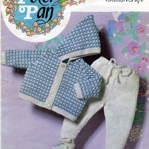 PDF Peter Pan Quicker knit Unisex Pram Set Chest 18/20"