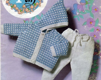 PDF Peter Pan Quicker knit Unisex Pram Set Chest 18/20"