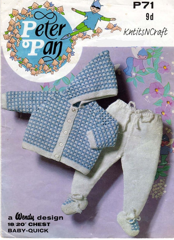 PDF Peter Pan Quicker knit Unisex Pram Set Chest … - image 1