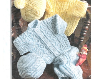 Chevy Cuddles Unisex Aran Set PDF Knitting Pattern