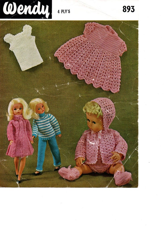 Vintage Sindy Teenage Dolls Outfits PDF Knitting Pattern Etsy