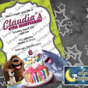 Secret Life of Pets Birthday Invitation