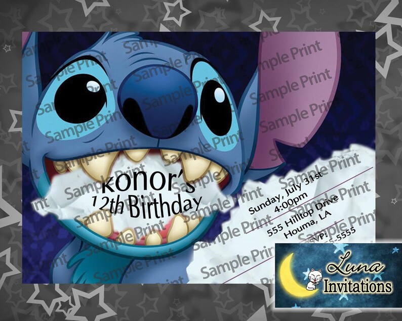 Stitch Invitation Etsy