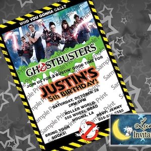 Ghostbusters NEW Birthday Invitation