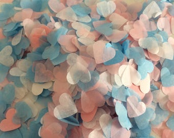 1500 pieces handmade biodegradable wedding confetti- pink white sea breeze