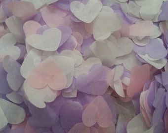 1500 pieces handmade biodegradable wedding confetti- pale pink lilac and white