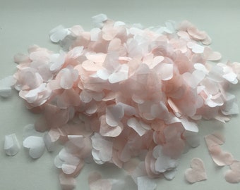 blush & white biodegradable confetti