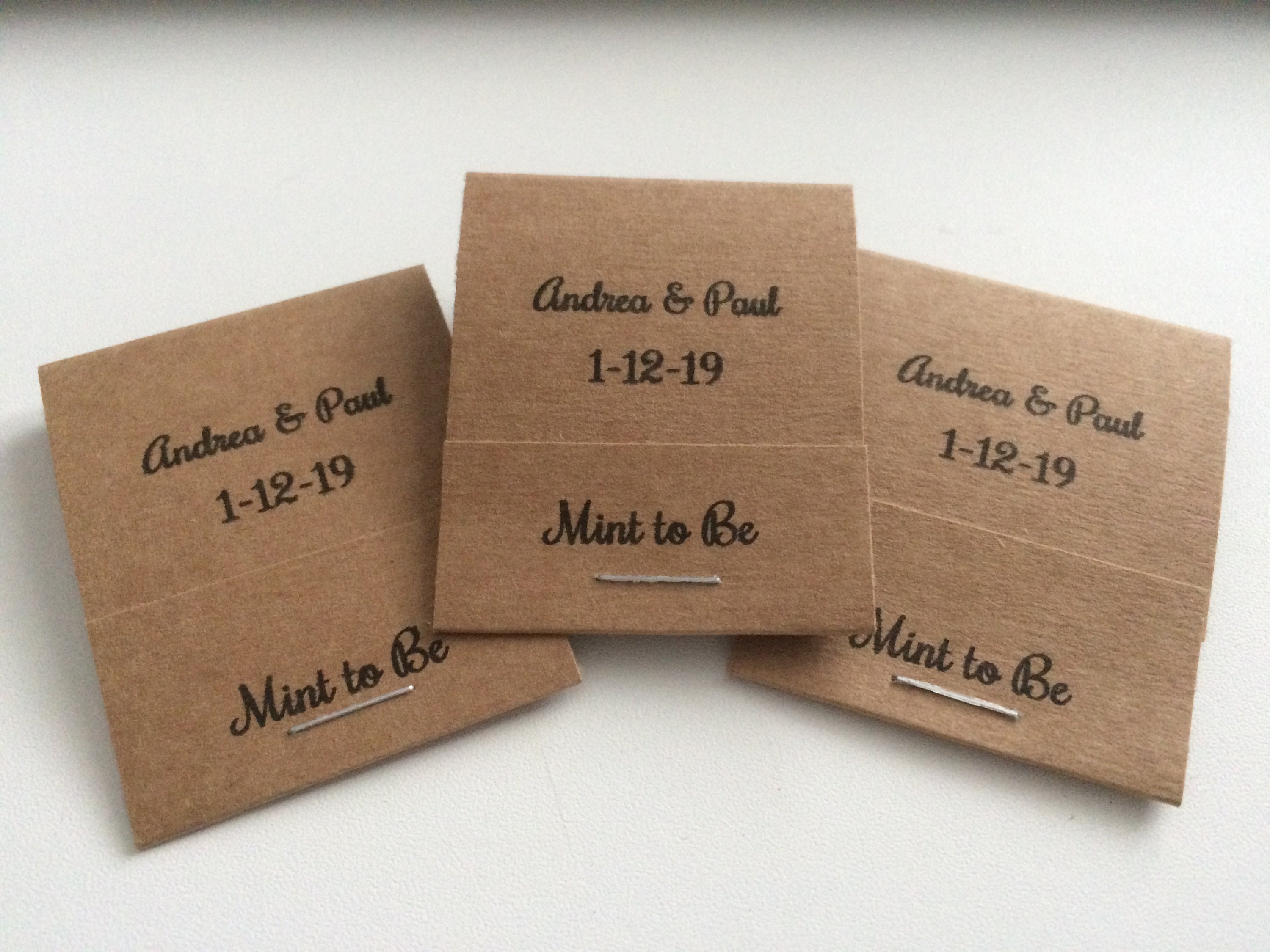 50 Personalised Mint To Be Mint book Matchbook Style Wedding Etsy 日本