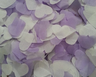 1500 pieces handmade biodegradable wedding confetti- lilac and white