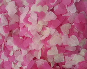 1500 pieces handmade biodegradable wedding confetti- pale pink and hot pink