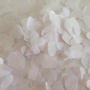 1 500 confettis de mariage biodégradables faits main - Blanc