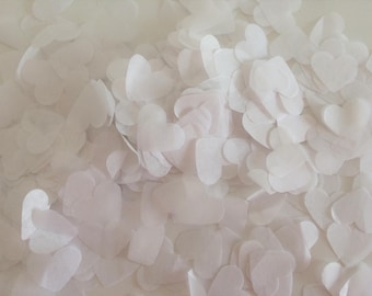 1500 pieces handmade biodegradable wedding confetti- White