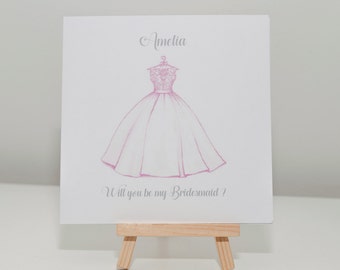 Will You Be My Bridesmaid Card, wedding party, be my bridesmaid, wedding request card, bridesmaid proposal, personalised bridesmaid card