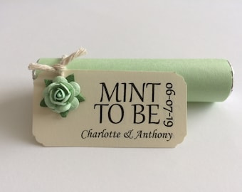 80 mint to be wedding favours,80 personalised wedding favour, wrapped mint rolls, wedding mints, mint favours, mint wedding, candy favours