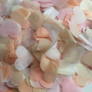 Hochzeit Biologisch abbaubare Konfetti-Mischung aus blassrosa Pfirsichweiß und Beige Umweltfreundlich ideal zum Konfetti-Werfen