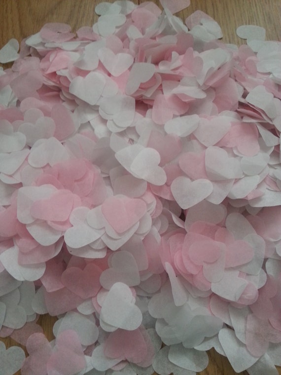 hot pink lilac  /& white 1500 pieces handmade biodegradable wedding confetti