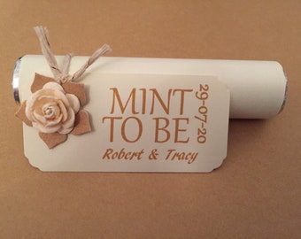 50 personalised mint to be wedding favours