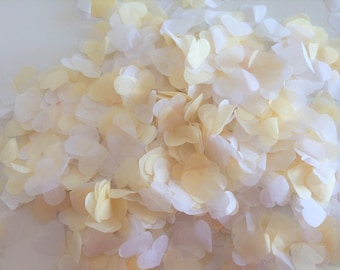 1500 pieces handmade biodegradable wedding confetti- White & Ivory