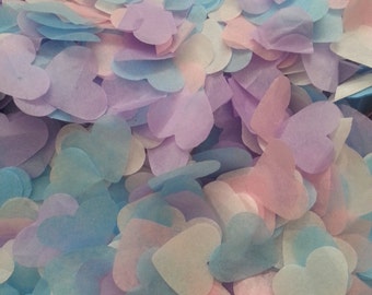 1500 pieces handmade biodegradable wedding confetti- pink lilac white & sea breeze