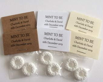 50 Mint to Be Personalised Wedding Favours