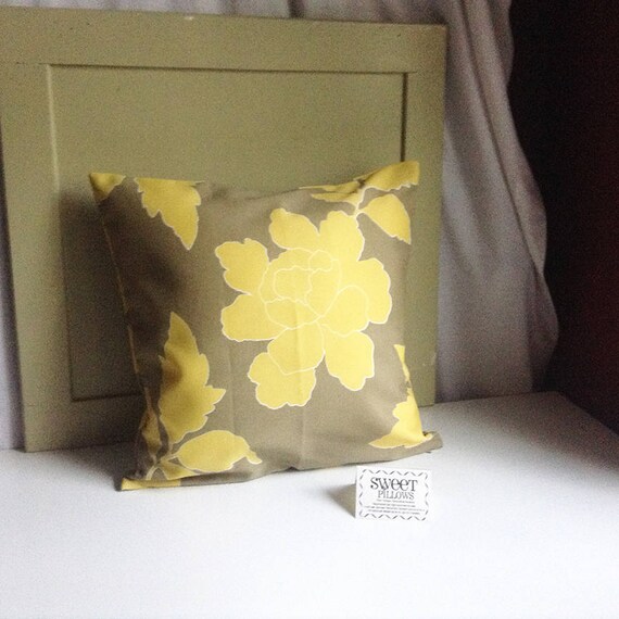 Items similar to Big Yellow Flower Decorative Pillow, Accent Pillow
