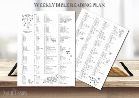Chronological Bible Reading Plan, Yearly Bible Reading, instant download DIGITAL, printable Bible reading plan, daily bible tracker