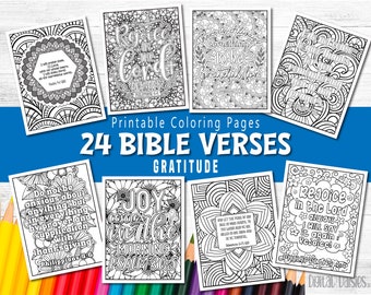 聖書の一節の塗り絵、信仰に基づいた塗り絵、聖書の一節の即時デジタル印刷、キリスト教の塗り絵、感謝の聖書の言葉