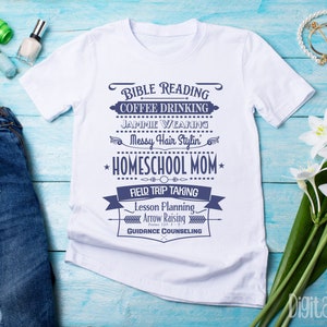 Homeschool Mom SVG Instant Download, Homeschool Mom Humor, Home School svg, presente para mãe, presente para mãe que ensina em casa, atributos de educação em casa