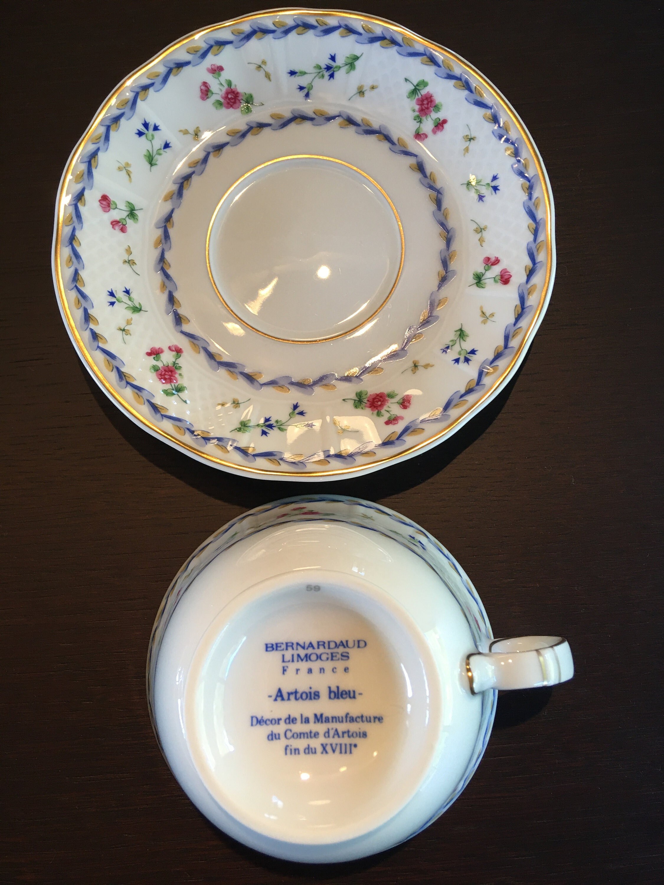 Bernardaud Limoges Artois Blue 33 Piece Porcelain Dinnerware Set Etsy