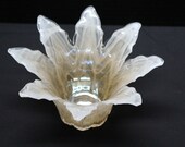 Vintage Lavorazione Arte Murano Glass Bowl, Candle Holder, Art Glass, Candy Dish, Made in Italy (HD196)