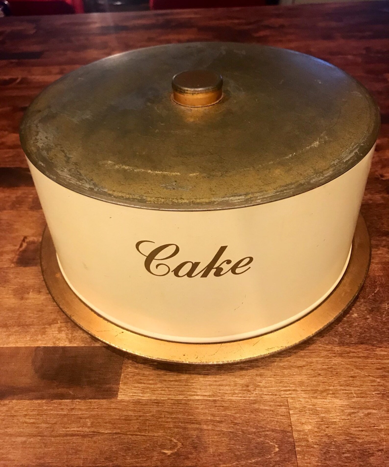 Vintage Decoware Copper Cake Carrier Etsy