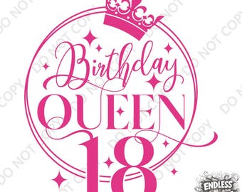 18th Birthday DTF Transfer: Iron-On Shirt Design (A5/A4 Size