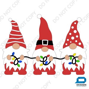 Christmas DTF Transfer Gnomes Do it Yourself Iron Vinyl Heat Press Hot Cold Peel T Shirt Any Material Long Lasting Full Colour