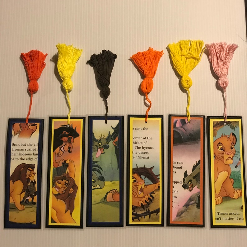 Set Of 3 Lion King Bookmarks Made From A Childrens Disney Etsy