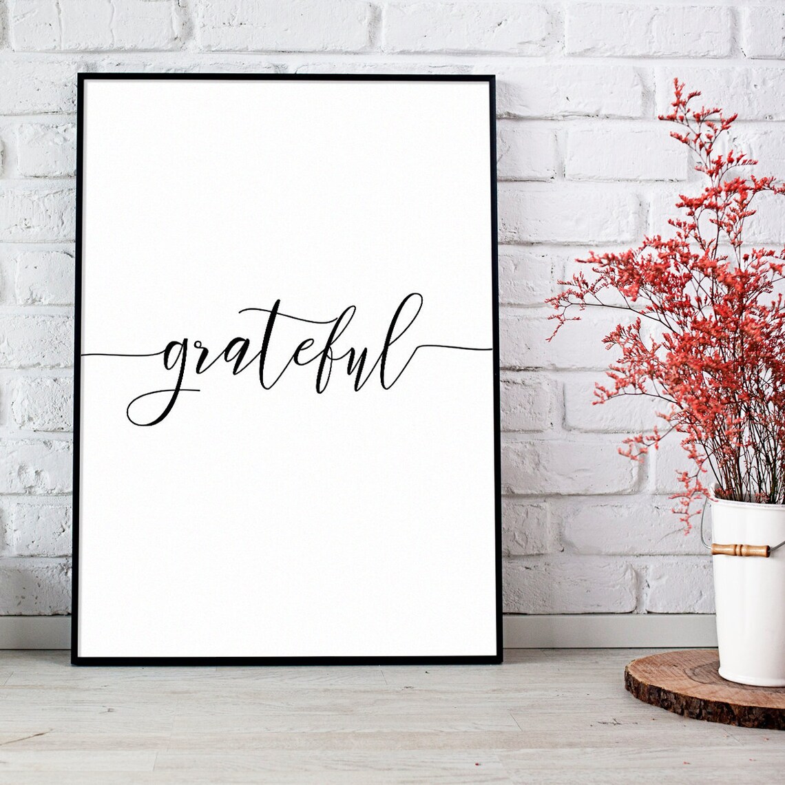 Grateful Printable Wall Art Grateful Print Grateful Quote Etsy
