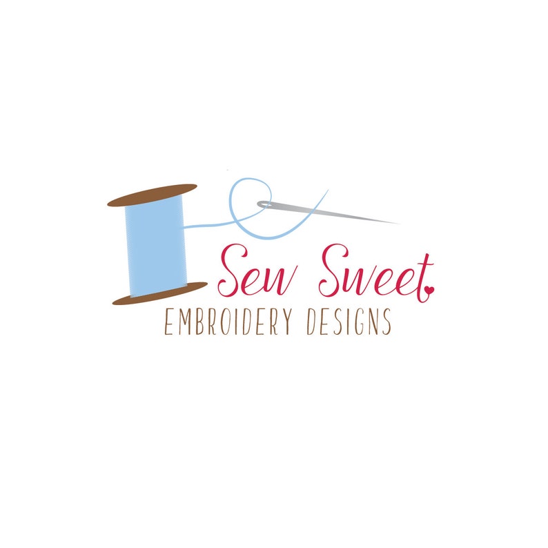 Sewing Embroidery Business Logo Design Custom Premade Logo | Etsy