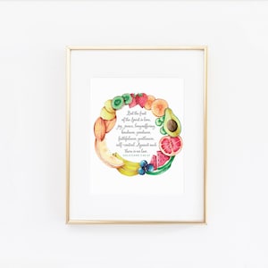 Fruit of the Spirit Printable, Bible Verse Printable, Galatians 5:22-23 Wall Art, Fruit of the Spirit Wall Art, Christian Wall Art