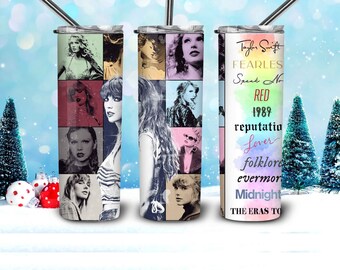 Taylor Swift 20oz Skinny Tumbler Wrap Sublimation Design, Eras Tour Png, The Eras Tour Tumbler Png, Concert, Music, Digital Download