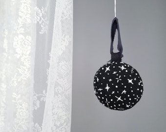 Celestial Hand-Embroidered Felt Ornament | Handmade Starry Decoration