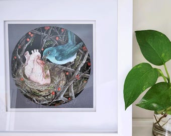 Swevens of the Nightingale Print | 8x8" Unframed Giclée Fine Art Print, Open Edition, Wall Art