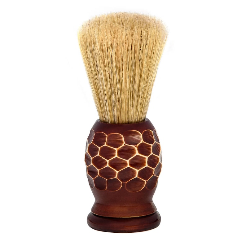 Handmade Shaving Brush With Natural Bristles Etsy