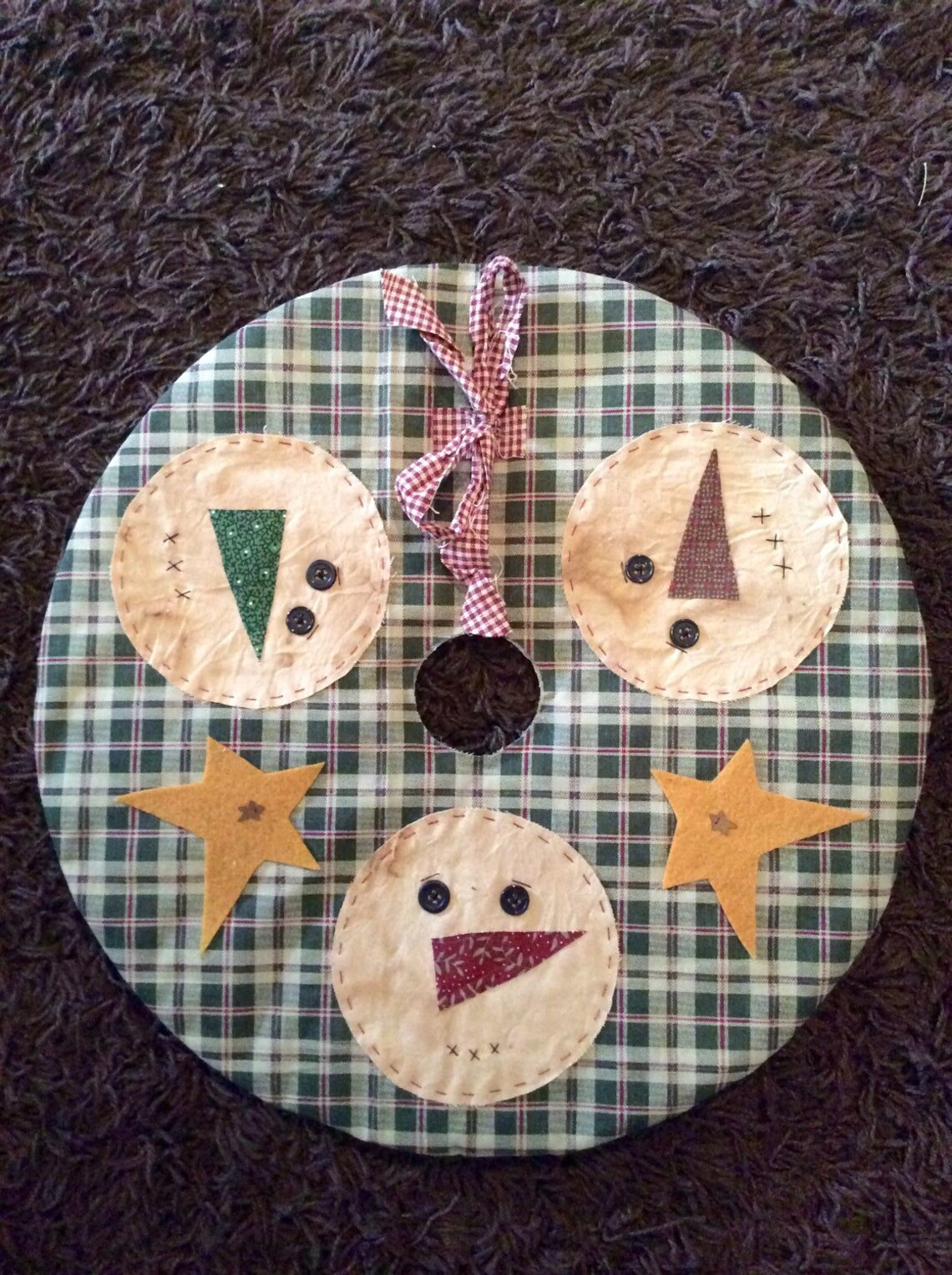 15 mini Snowman Christmas tree skirt Etsy