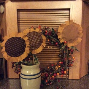 Set of 3!! Primitive sunflower pokes/crock pokes