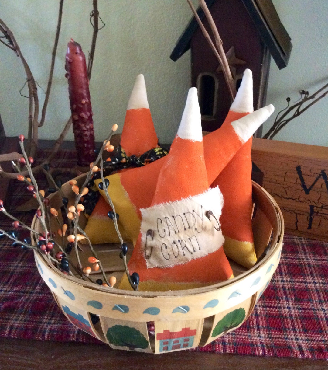 Set of 4! Primitive Candy Corn Bowl Fillers(small) - Etsy