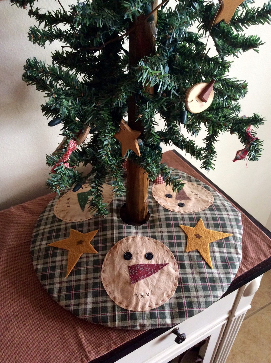 15 mini Snowman Christmas tree skirt Etsy