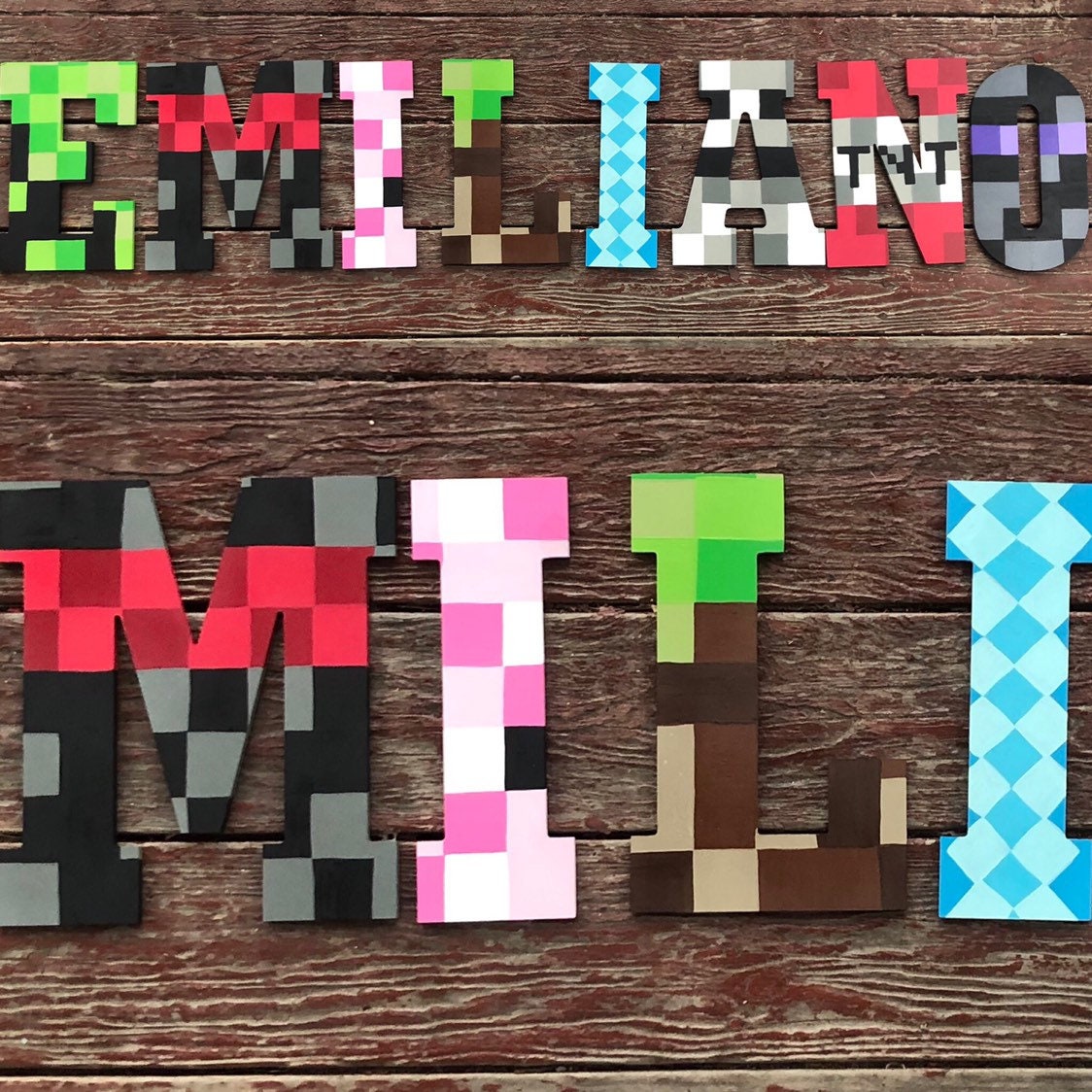 minecraft letters 105 etsy
