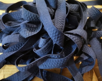 6 2/3 Yards French Vintage Navy Blue Viscose Woven 5/8" Upholstery Trim (A205)