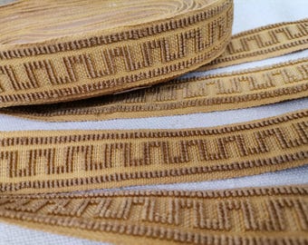 French Vintage Reclaimed Golden Viscose 15/16" Passementerie Upholstery Trim (A520)