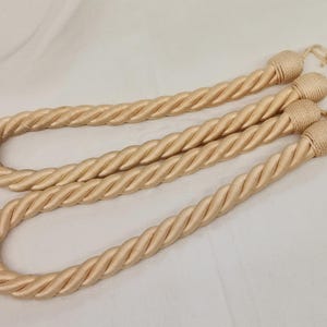 Pair Cream French Vintage Passementerie Rope Curtain Tieback (A550)